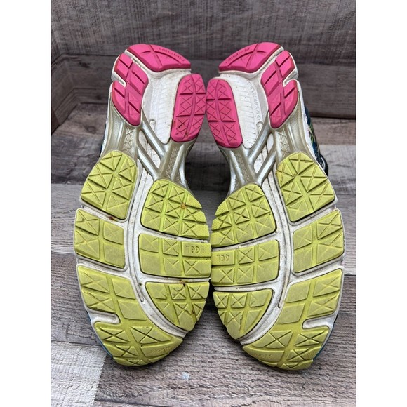 Asics Gel Kayano 19 T392N Blue Athletic Running Training Women Sz 8.5 Preowned - Picture 8 of 11